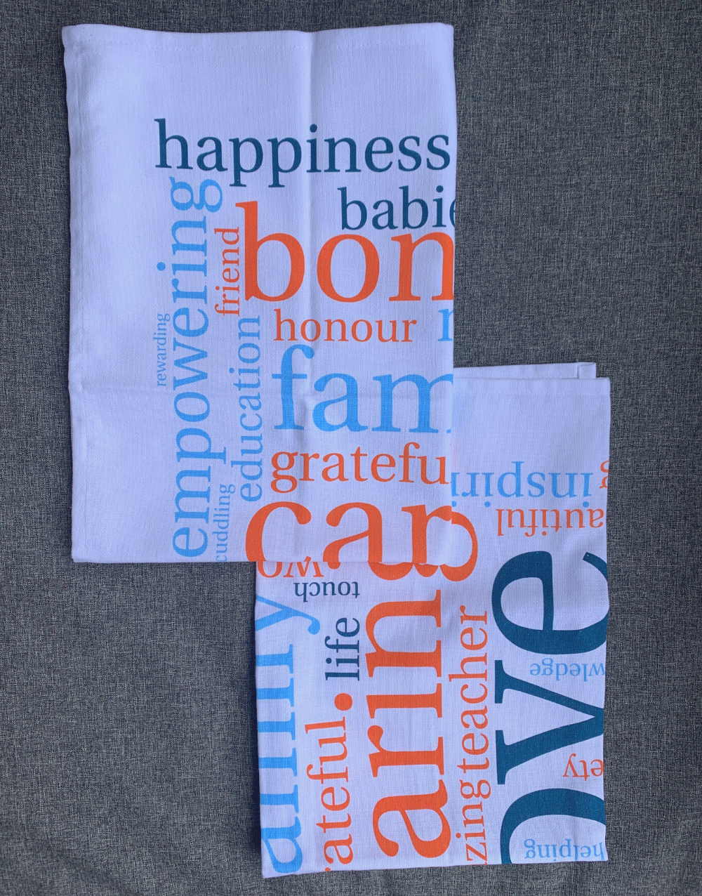 Wonderful Words Tea Towels x 2