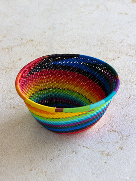 Telephone Wire Bowl - Medium Rainbow