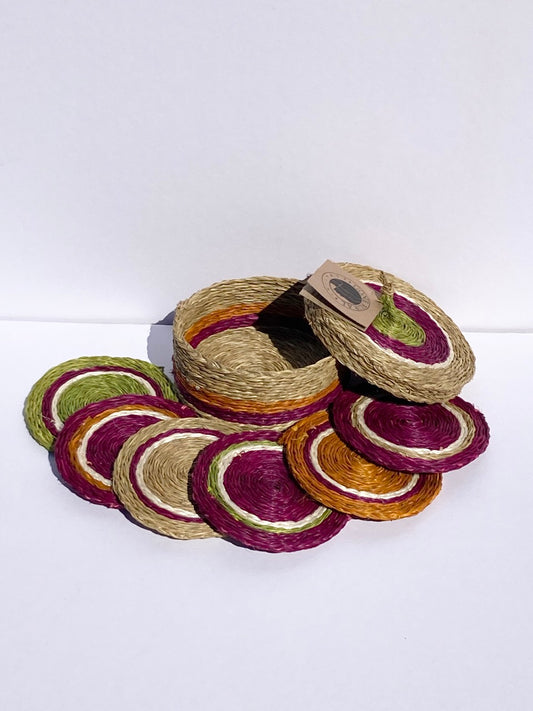 coasters-gift-box-handmade-fairtrade-eswatini-candy-purple-orange