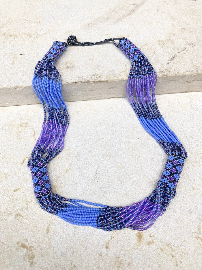 Maraki Shawl (Plum) & Zanele Necklace (Purple) Bundle